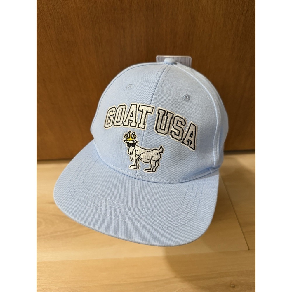 Goat USA Carolina Blue Signature Flat Brim SnapBack Hat Brand New with Tags